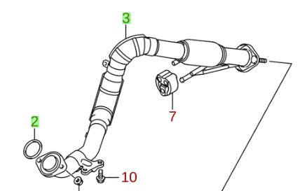 NEW Genuine Suzuki S-CROSS 1.0 FRONT FLEXI PIPE EXHAUST + Gaskets