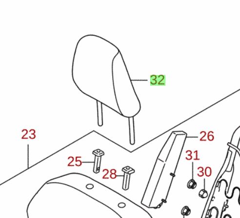 NEW Genuine Suzuki VITARA 2016> Front Seat Headrest 86401-69T00-EZU