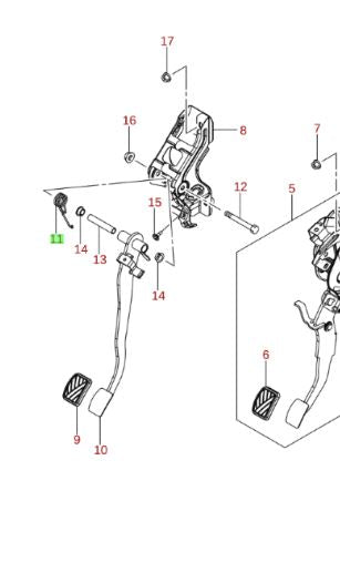 NEW Genuine Suzuki SWIFT 2011-16 Clutch Pedal Spring 49891M68L00
