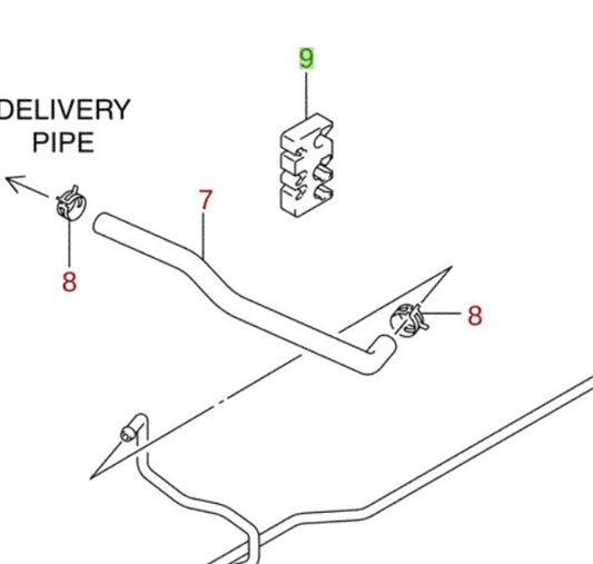 NEW Genuine Suzuki WAGON R Brake / Fuel Pipe Clip Holder 15882-86G00