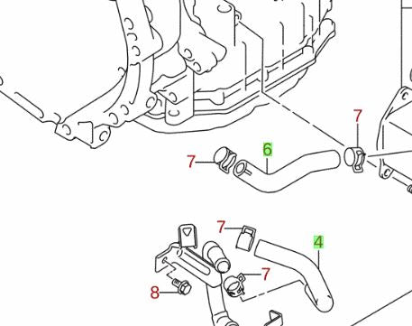2x NEW Genuine Suzuki SWIFT 2017-24 AUTO TRANSMISSION Oil Cooler Hoses