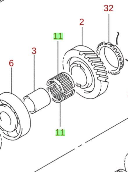 NEW GENUINE Suzuki ALTO 2009-2016 Gearbox Needle Bearing 24285M68K20