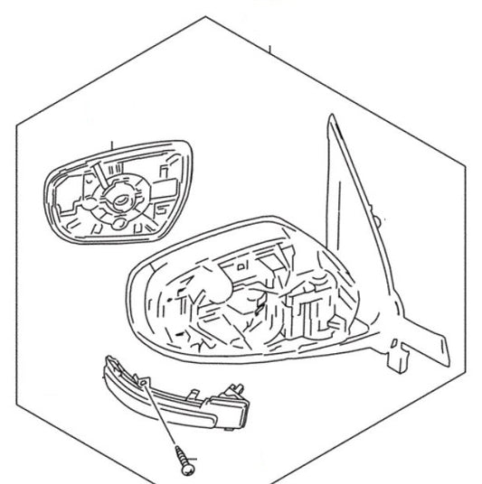 NEW Suzuki SWIFT 2017-24 Wing Mirror HOUSING & GLASS RIGHT w/ Indicator 84710-52RD4