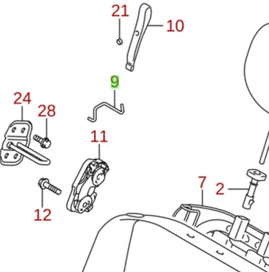 NEW Genuine Suzuki ALTO Rear Seat Back RELEASE WIRE Right 87485M68K00
