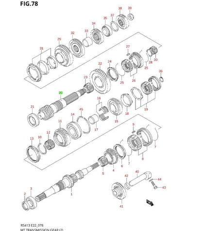 NEW Genuine Suzuki SWIFT 1.6 2005-2011 Transaxle Counter Shaft 24131-57K00