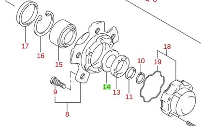 NEW Genuine Suzuki JIMNY Front Wheel Bearing Washer 43465-60A00