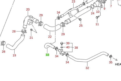 NEW Genuine Suzuki SWIFT 2005-2011 Cooling Radiator Rubber Hose OUTLET 17874-63J00