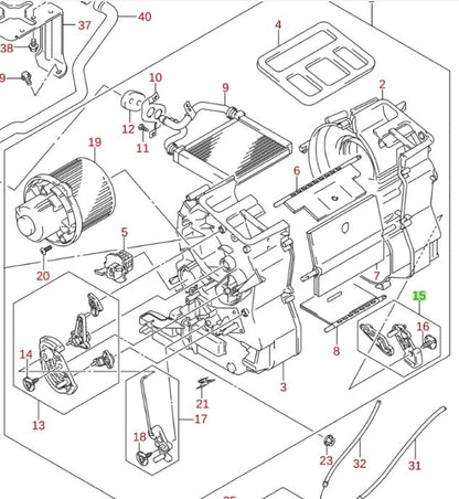 NEW Genuine Suzuki Jimny Heater Control Link Lever Set 74180-81A01