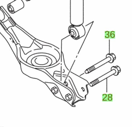 2x NEW Genuine Suzuki GV Rear Suspension Arm BOLTS