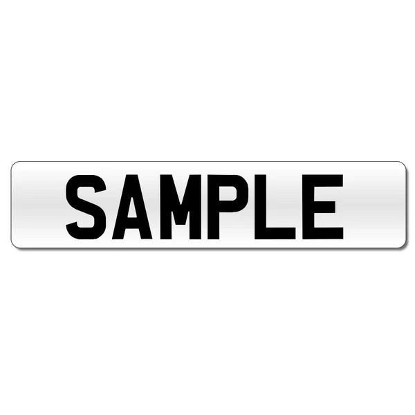 NEW Printed Number Plate Front White Oblong UK Standard