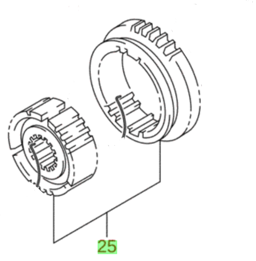 NEW GENUINE Suzuki SWIFT 1.3 2005-2011 Gearbox LOW SPEED SYNCHRO HUB 24400-83E40