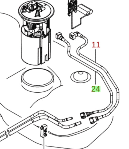 NEW Genuine Suzuki Swift 1.3D 2011-16 DIESEL Fuel Metal Fuel Pump Pipe 15862-68L50