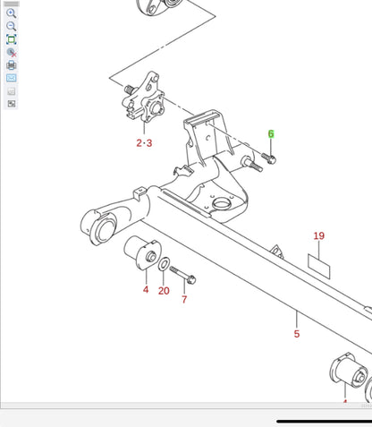 1x NEW Genuine Suzuki SWIFT SPORT 2005-11 Rear Suspension Beam Bolt 09103-12093