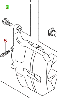 2x NEW Genuine Suzuki KIZASHI Brake Caliper BOLT 55206-57L00