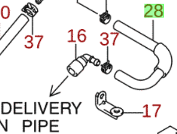 NEW Genuine Suzuki SPLASH Diesel Fuel Return Pipe Hose 15866-53K00