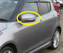 NEW Suzuki SWIFT 2011-16 Wing Mirror Back Cover Cap LEFT Grey 84728-68LA0-ZCD