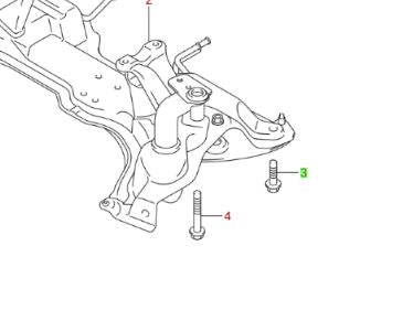 1x NEW Genuine Suzuki SX4 Suspension Arm Sub Frame BOLT 09135-14017