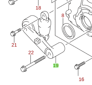 NEW Genuine Suzuki SWIFT 1.0 Alternator Belt Tensioner 17540-53R80