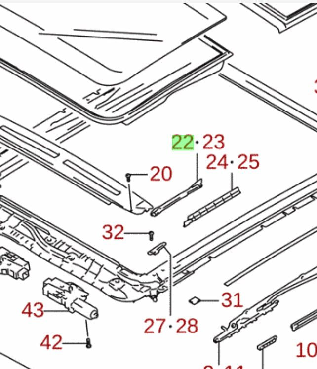 NEW Genuine Suzuki VITARA Sunroof Sun Roof Deflector Link RIGHT 78772-61M00