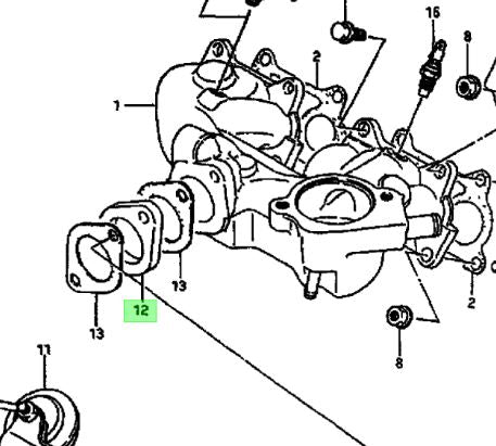 NEW Genuine Suzuki SUPERCARRY BEDFORD RASCAL VAN Carb Insulator 13121-80000