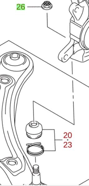 NEW Genuine Suzuki ALTO 2009-2014 FRONT SUSPENSION BALL JOINT CASTLE NUT 09159M12069