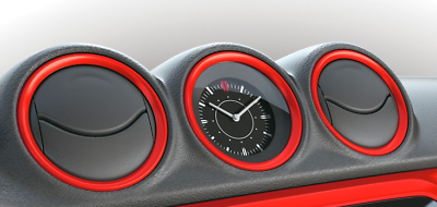 NEW Genuine Suzuki VITARA Dash board RED Clock BEZELS 990E0-54P74-ZCF SET of 5