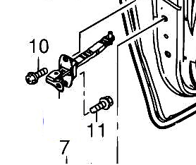 NEW Genuine Suzuki SWIFT Front Door Check Strap Stop SCREW ONLY 09122-86004