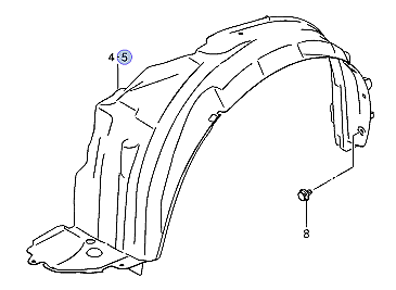 NEW Genuine Suzuki CELERIO DRIVER Side Front Wing LINER LINING 72321-84M01