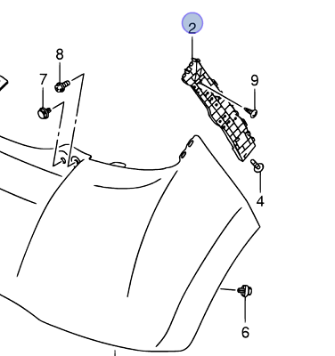 NEW Genuine Suzuki CELERIO REAR Bumper Wing Bracket RIGHT DRIVER 71821-84M00