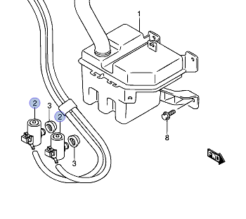 NEW Genuine Suzuki SWIFT 2005-2011 Front & Rear WASHER PUMP Water 38410-70B20