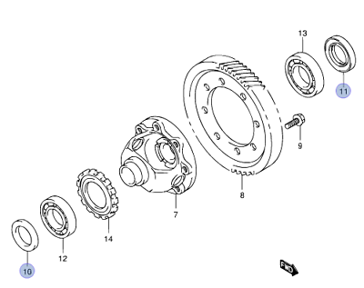 NEW Genuine Suzuki ALTO SPLASH 1.0 PAIR x Driveshaft Gearbox Diff Oil Seal Seals