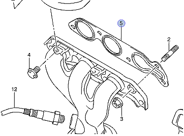 NEW Genuine Suzuki ALTO 2009-15 Front EXHAUST MANIFOLD GASKET 14140M68K10