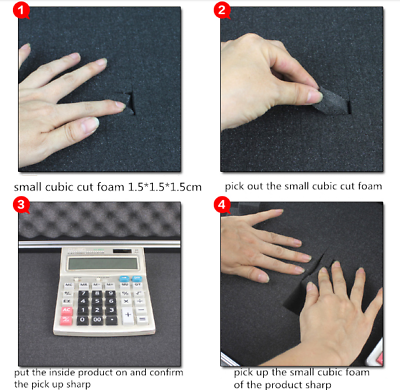NEW 1.5cm Cubed PICK & PLUCK Storage Foam Tray Insert 38x33x6.5cm 380x330x65