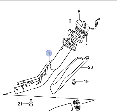 NEW Genuine Suzuki ALTO 1998-2006 Petrol Fuel Filler Metal Pipe 89201-79G01