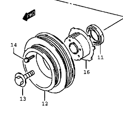 NEW Genuine Suzuki JIMNY PRE 2000 Crankshaft Crank Pulley Dual Rib Belt 12611-50G00