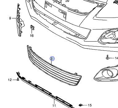 NEW Genuine Suzuki SWIFT 2013-17 Front LOWER Grille Grill Black 71721-60P00-5PK