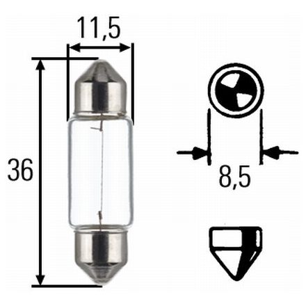 NEW Genuine Suzuki IGNIS 2004 Interior Light BULB FESTOON 12V 8W 36214-83E00-LCP