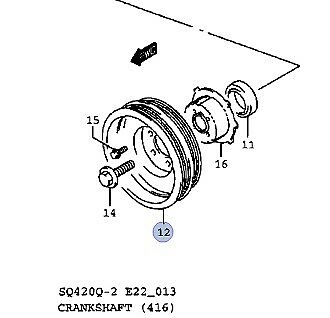 NEW Genuine Suzuki WAGON R + 1.3 Crankshaft Crank Drive Pulley Aux 12610-61G00
