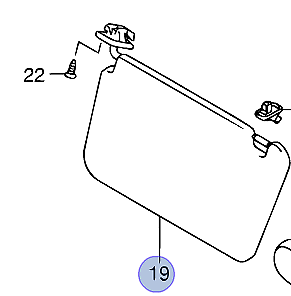NEW Genuine Suzuki SWIFT LEFT HAND Passeng Sunvisor Visor Blind 84802-68L20-6GS