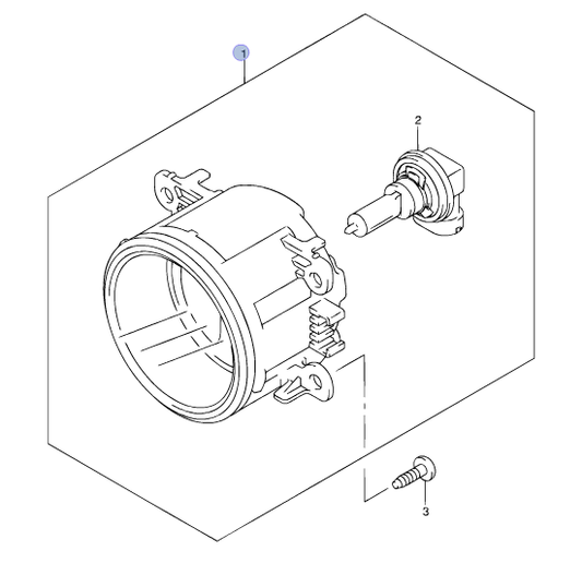 NEW Genuine Suzuki S-Cross 2006-2016 Front Fog Light Lamp inc. Bulb 35500-62J01