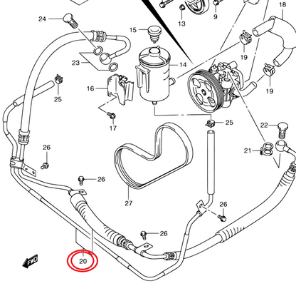 NEW Genuine Suzuki JIMNY POWER STEERING PRESSURE & RETURN PIPE 49200-81A30