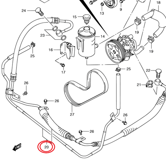 NEW Genuine Suzuki JIMNY POWER STEERING PRESSURE & RETURN PIPE 49200-81A30