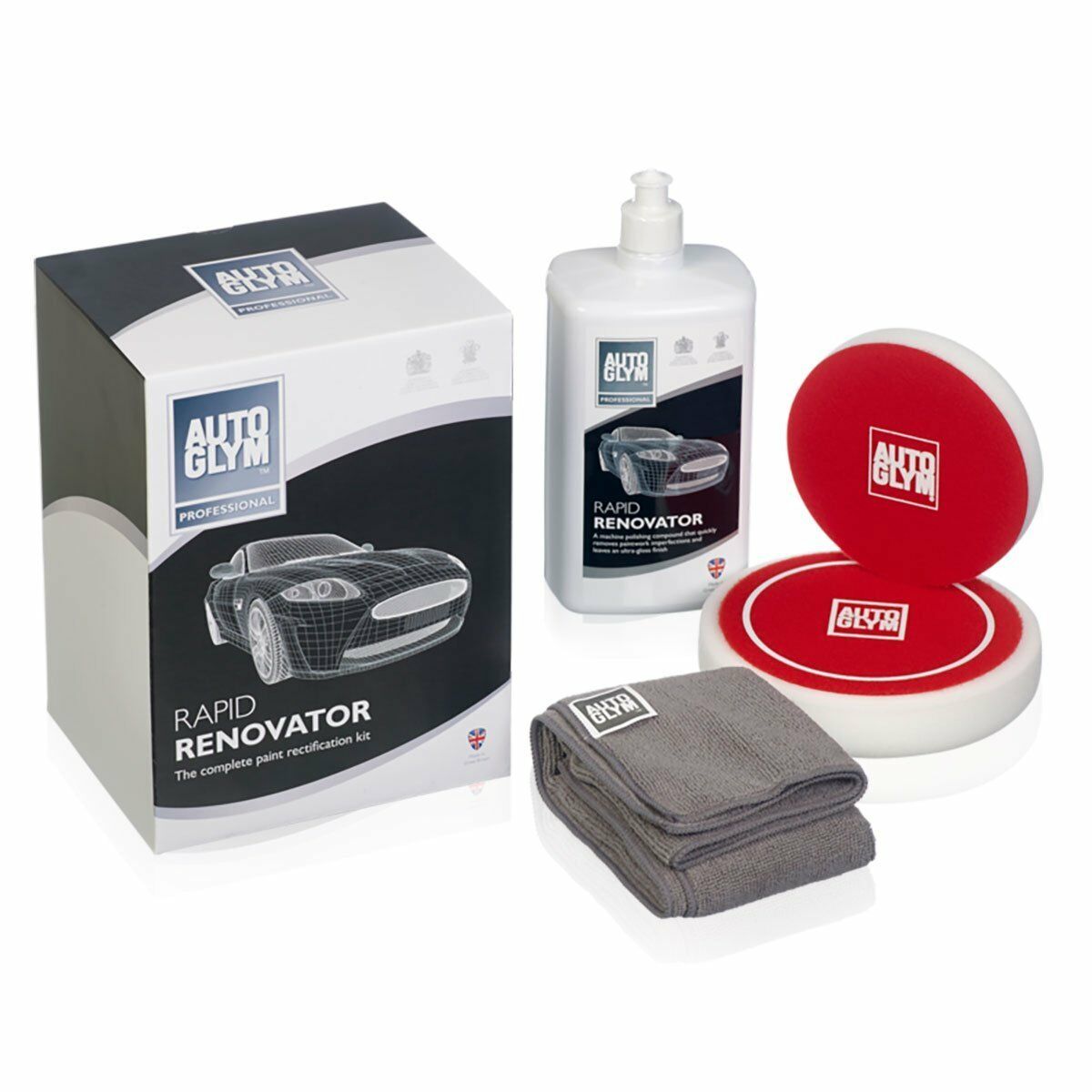 AUTOGLYM DRAPER Machine Rotary Polish RAPID RENOVATOR Kit Set + GIFT