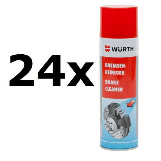 24x NEWGenuine WURTH Brake Cleaner Aerosol Solvent Spray 500ml =12000ml 08901087