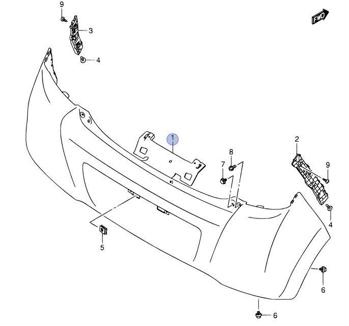 NEW Genuine Suzuki CELERIO Rear Back Bumper Primed Primer 71811-84M00-799