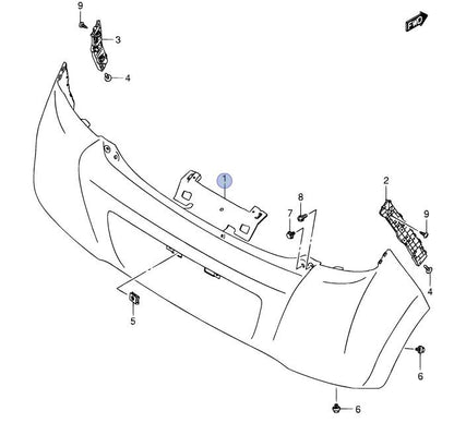 NEW Genuine Suzuki CELERIO Rear Back Bumper Primed Primer 71811-84M00-799
