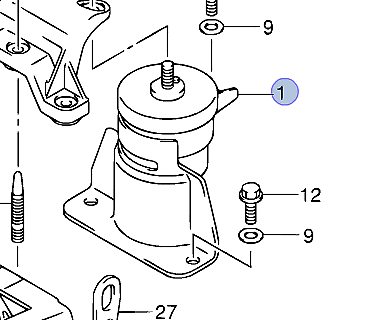 NEW Genuine Suzuki SWIFT 2005-2010 Engine DIESEL Mount RIGHT Driver 11610-62J51