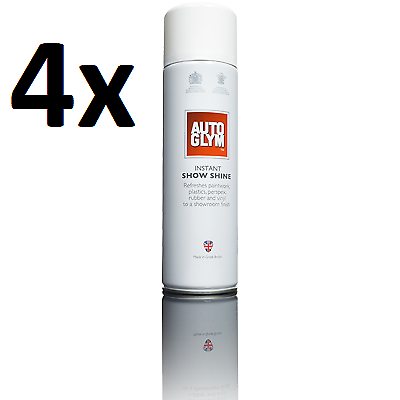 4x NEW Autoglym INSTANT SHOW SHINE SPRAY Polish Plastic Paint 450ml FREE GIFT