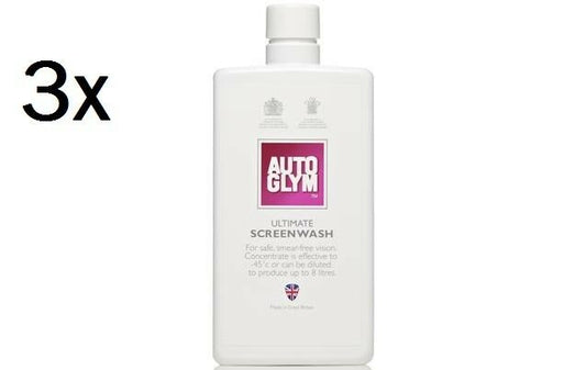 3x NEW Autoglym All Seasons SCREENWASH SCREEN WASH Concentrate 500ml FREE GIFT