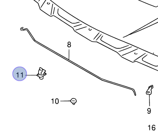 NEW Genuine Suzuki GV 1998-2005 Bonnet Rod Stay Clip Holder 09403-07311